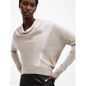 ALLSAINTS Myra Cowl Neck Merino Wool Jumper - Medium - Picture 1 of 8