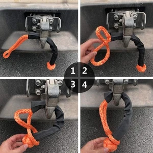 New 8mm Soft Shackle Recovery Rope Orange Portable Lightweight UV Resistant For - Picture 1 of 12
