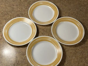 Corelle Strokes of Color Tangerine Orange Luncheon Salad Plates (Set of 4) - Picture 1 of 9
