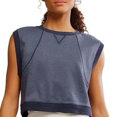 Camiseta sin mangas recortada FP Movement by Free People XS azul brumoso yoga gimnasio nueva Foto 1 de 4