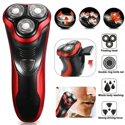 Men's Razor Rotary Waterproof Electric Shaver Pop-Up Trimmer Wet Dry Cordless US - Image 1 of 4