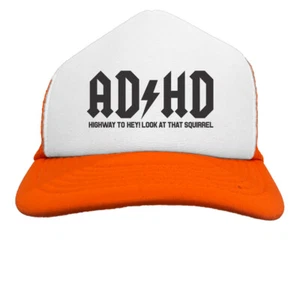 ADHD - Short Attention Span Band Parody Two Tone Trucker Hat - Picture 1 of 22