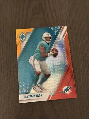 2021 Panini Phoenix Fire Burst Prizm Parallel #76 TUA TAGOVAILOA Miami Dolphins - Image 1 of 2