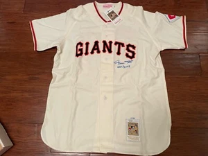 WILLIE MAYS SIGNED AUTOGRAPH M&N GIANTS STAT JERSEY STEINER COA LTD 50 - Picture 1 of 10