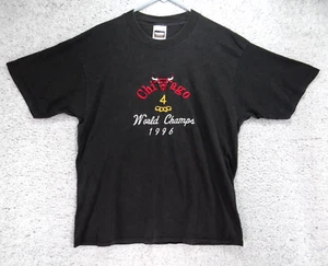 Camiseta de Colección 1996 Chicago Bulls Campeones del Mundo 4 Anillos Bordada Tultex Para Hombre XL - Imagen 1 de 7