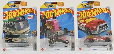 Hot Wheels Netflix Lot of 3 - HTD36 HDB20 HRY84 105 176 187/250 Metro Cars - Image 1 of 4