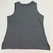 Athletic Works Knit Tank Top Women's XXL 20 Gray Black Striped Sleeveless
