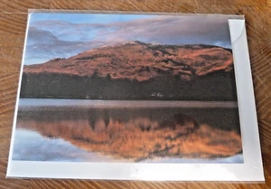 Tarjeta de felicitación en blanco de cumpleaños Reflections on Coniston Water The Lake District - Imagen 1 de 3