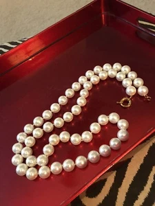 Big Round White Pearl Necklace Closures - J Crew Closure - 30” - Picture 1 of 4