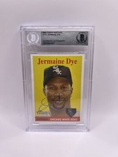 Jermaine Dye Signed 2007 Topps Heritage #177 Card Beckett Auto
