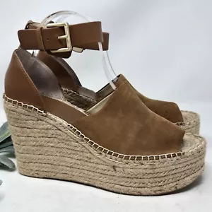 Marc Fisher Adalyn Peeptoe Wildleder Keilabsatz Espadrilles Größe 11M - Bild 1 von 14