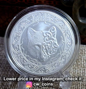 Moneda de inversión 2024 Kazajstán 1 tenge WOLF Kokbori 1 OZ plata 9999 - Imagen 1 de 4
