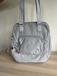 Kipling Large Cravla Tote Hobo Bag Light Grey Neu Fluffy Monkey Lojo Neu - Bild 1 von 4