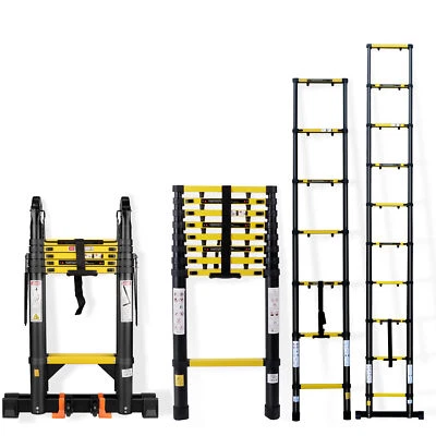 2.3/2.7/3.5/3.9/4.2/5M Alloy Telescopic Aluminium Ladder Extension Steps Folding - image 1 of 4