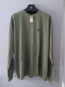 Camiseta Stussy Basic Logo Para Hombre XXL Verde Manga Larga #0125 - Imagen 1 de 3