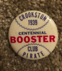 1939 Crookston Pirates Centennial Booster Club- Minor League Baseball Pinback