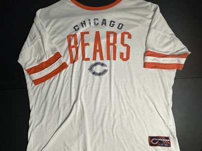 Team Apparel T Shirt Womens Size XL Chicago Bears NFL White Activewear - Image 1 of 4