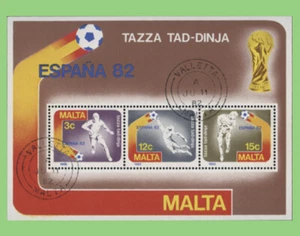 Malta 1982 Football World Cup, Spain miniature sheet used - Picture 1 of 1