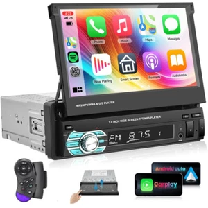 1 DIN 7 Zoll Autoradio Apple CarPlay & Android Auto FM Bluetooth USB TouchScreen - Bild 1 von 19