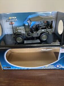 Jeep Willy US Army by Mira Solido  Ref: 8075 1:18 Scale Army Green New In Box