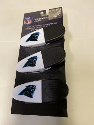 Carolina Panthers NFL Set of 3  Magnetic Bag Clips - Image 1 of 3