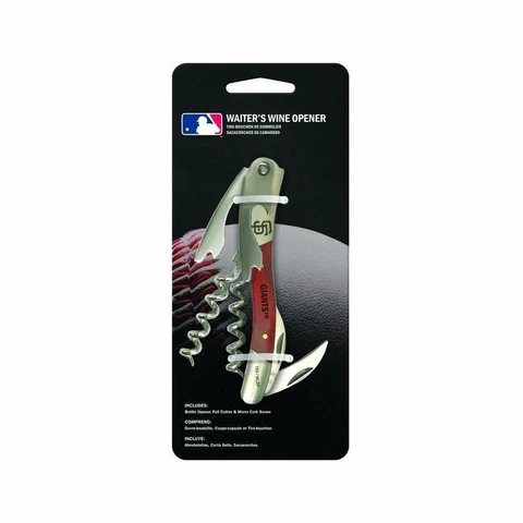 San Francisco Giants Corkscrew Wine Bottle Opener [NEW] MLB Bar Drink Glass Cover