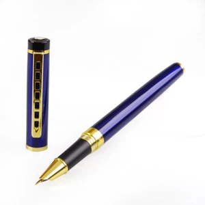 Hero Model 1066 Slim Style Blue Fountain Pen Fine Nib with Ink Converter - Picture 1 of 4