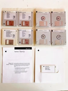 APPLE MACINTOSH SYSTEM 7 (1991) & TUNEUP FLOPPIES | ALL TESTED & WORKING - Photo 1/5