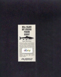 ALASKA AIRLINES TO KETCHIKAN & BELL ISLAND HOT SPRINGS FISHING RESORT 1968 AD - Bild 1 von 1