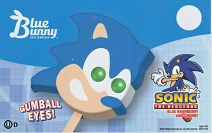 Sonic the Hedgehog Eisgesicht, Charakterleiste, Eiswagen Aufkleber 8 Zollx5 - Bild 1 von 1