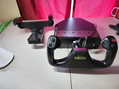 Logitech J-U0004 Flight Yoke System Used Works NO POWER CORD OR OTHER PARTS - Image 1 of 4