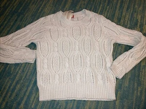 NWT Solitaire Cream Crochet Chunky Sweater * - Picture 1 of 7