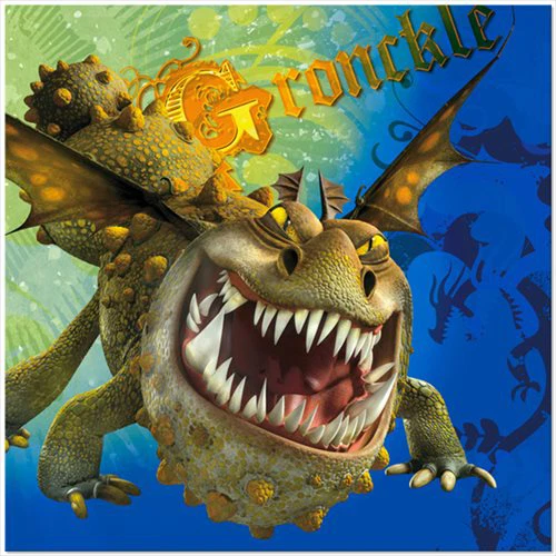 SERVILLETAS DE ALMUERZO CÓMO ENTRENAR A TU DRAGÓN (16) ~ Suministros de fiesta de cumpleaños Gronckle Foto 1 de 1