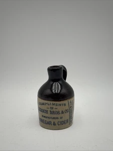 Vintage Miniature Stoneware Advertising Jug From Hirsch Bros. & Co KY, PA - Picture 1 of 9