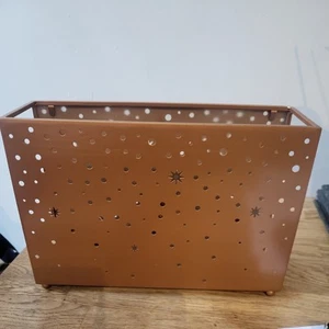 Yankee Candle Copper Gold Candle Holder Magical Christmas Metal Stars Home - Picture 1 of 3