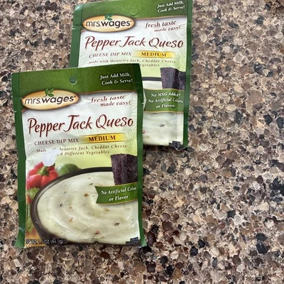Mrs. Wages Pepper Jack Queso Med Mix, paquete de 1,5 oz X 2. Nuevo stock antiguo Foto 1 de 2