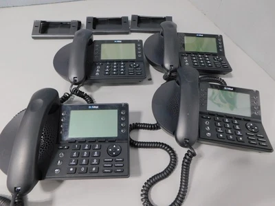 4x Mitel ShoreTel IP480G Gigabit 8-line VoIP System w/ 4x Handsets & 3x Stands - Image 1 of 4