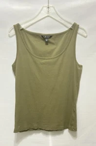 Ralph Lauren Womens XL Army Green Tank Top Black Label - Picture 1 of 9