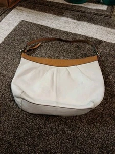 Coach Ivory and Brown Tote #C1059-F13764 - Picture 1 of 7