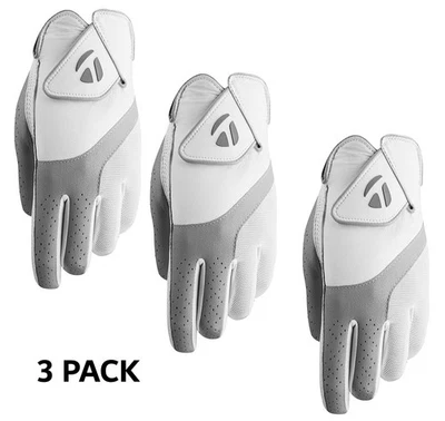 TaylorMade Kalea Glove White Gray Rh L - 3Pack - Image 1 of 3