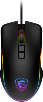 MSI Forge GM300 Lightweight Gaming Mouse USB RGB, up to 7200 DPI, Black - Image 1 of 4