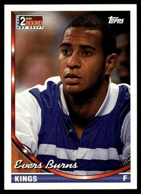 1993-94 Topps Evers Burns Rookie Sacramento Kings #366 - Image 1 of 2