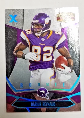 Darius Reynaud RC 2008 Donruss Gridiron Gear Blue X 02/25 Vikings #123 WVU E1 - Image 1 of 2