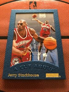 1995-96 Skybox E-XL - Jerry Stackhouse - A CUT ABOVE Insert Rookie Card - #8