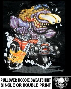 Hot Street Rat Rod Big Daddy Old School Monster Skull Hoodie Sweatshirt WS159 - Bild 1 von 12