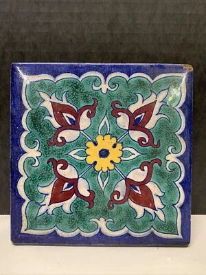 "Azulejo artístico americano encáustico/AETCO 6-1/8"" cuadrado de colección" Foto 1 de 3