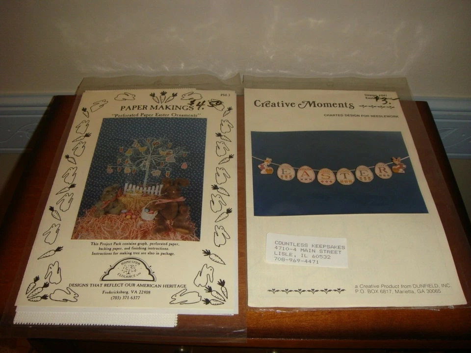 Creative Moments Cross Stitch Banner & Homespun Elegance Easter Ornaments - Image 1 of 4