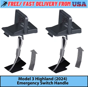 Tesla Model 3 2024-2025 Emergency Switch Handle 2 PCS Interior Accessory Door - Picture 1 of 10