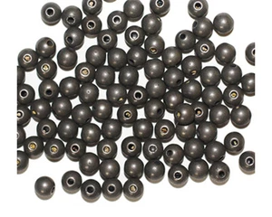 4mm Round Gunmetal Gray Metalized Metallic Beads - Picture 1 of 3