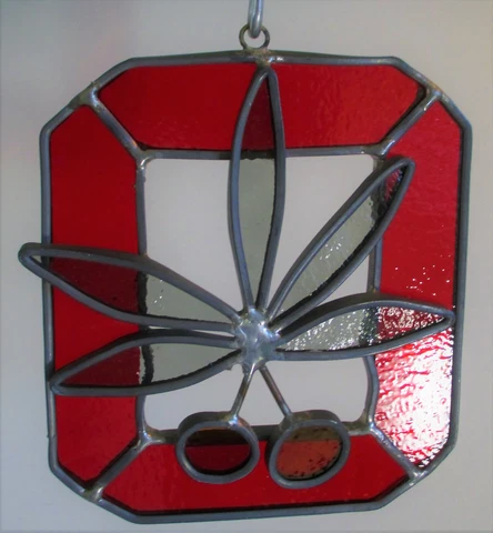 Ohio State University Buckeyes Stained Glass Sun Catcher Cover